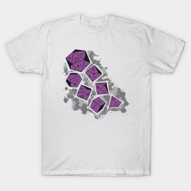 T Shirt Women Dungeons And Dragons Rpg Dice Set Violet Harajuku Print Kawaii Tshirt Summer Short Sleeve Female T-Shirt Top Tee