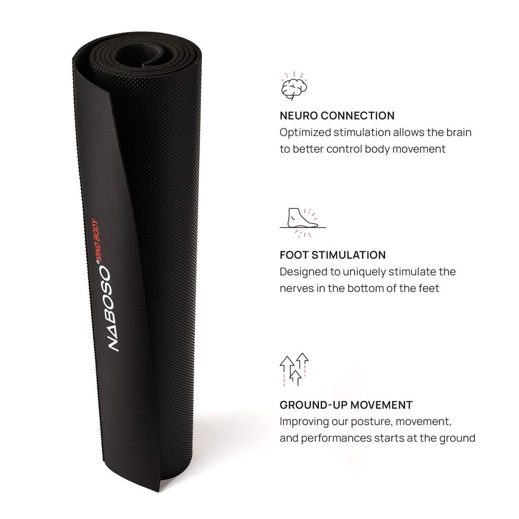 Naboso Mind Body Textured Mat Pilates Barre Training Mat with Foot Stimulation for Stretching and Floor Work - &