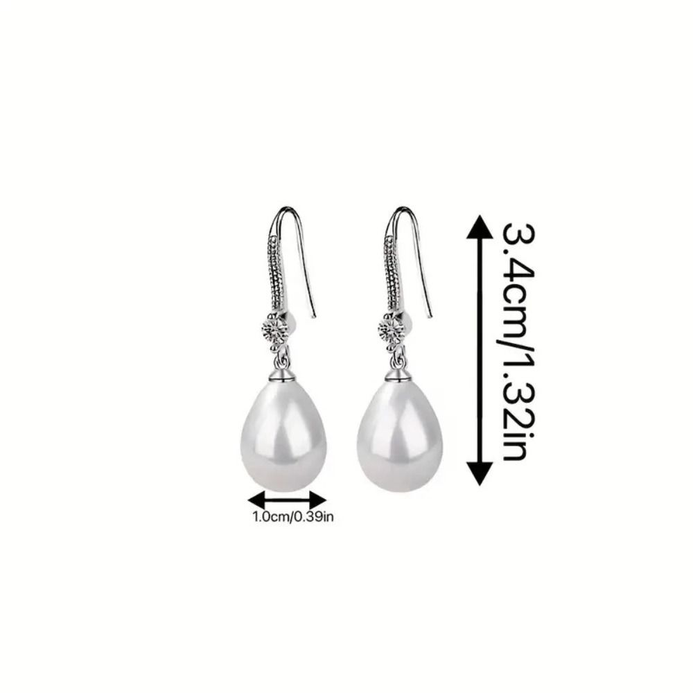 Серьги-капли из имитации пресноводного жемчуга, форма капли воды, крючок для уха, длинные серьги, ювелирные украшения для ушей