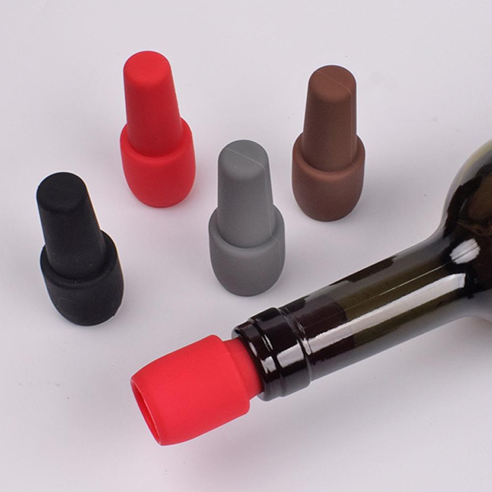 Silicone Wine Stoppers Double Sealed Bottle Caps for Red Wine Champagne Reusable Home Use Seasoning