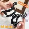 1-20PCS Soft Silicone Shark Hair Clip Strong Non-Slip Grip Unisex Black Hair Claw for Daily Gym Formal Wear Damage-Free Removal