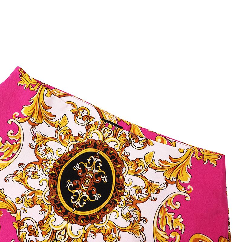 Женская мода Высокая талия принтованная юбка-рыбий хвост