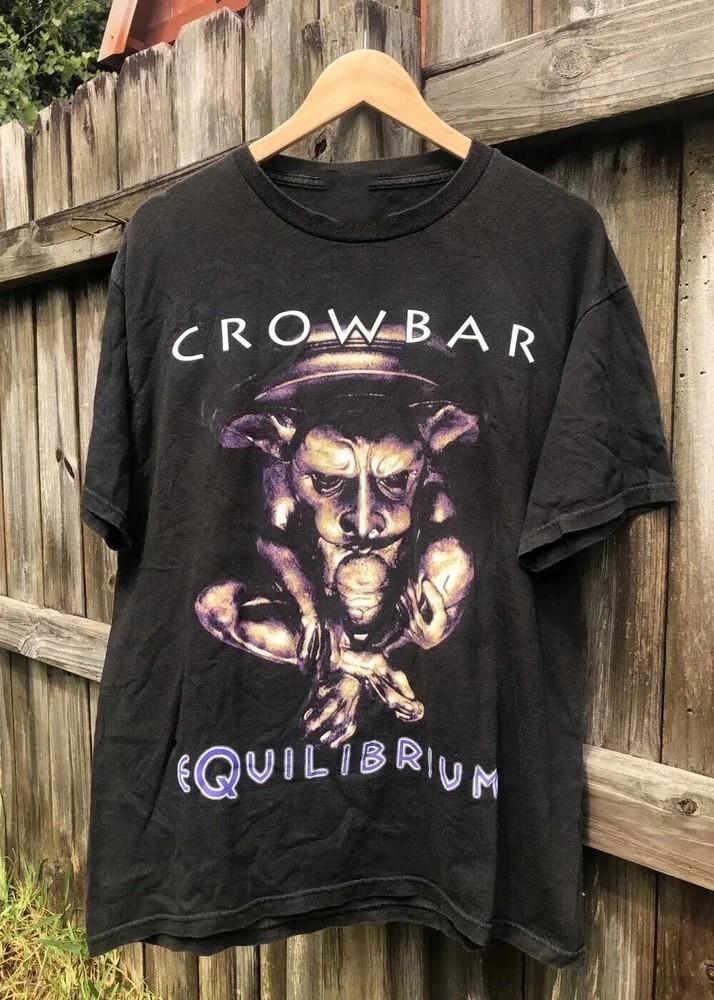 VTG Crowbar Band Equilibrium Tour Heavy Cotton Black T Shirt S5XL Unisex T-Shirt