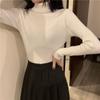 Turtleneck Pullovers Sweaters Women Autumn Winter Knitted Shirts Solid Color Long Sleeve Slim-fit Tight Jumper Tops