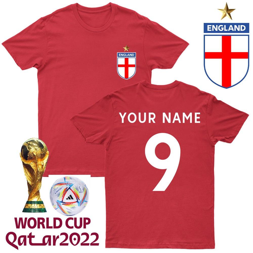 Personalised England Football Cotton T Shirt Tee Top#2