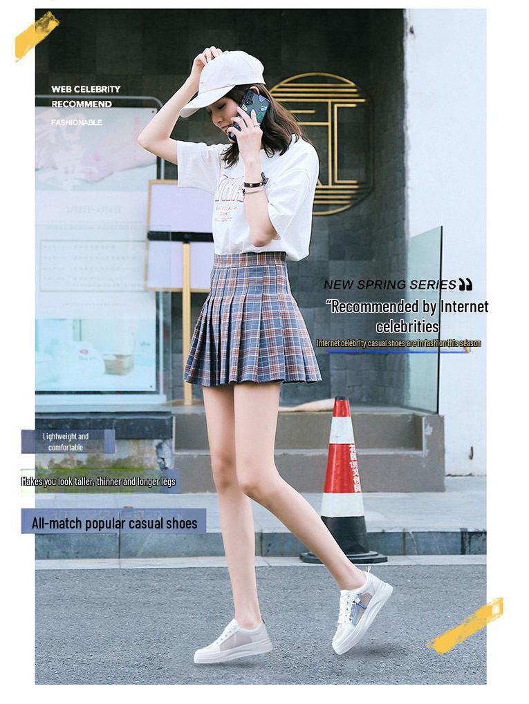 2023 Summer New Style Women's White Sneakers, Korean Version Casual Sports Shoes