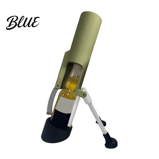 One Motion Bottle Opener Mortar Beer Automatic Mechanical Fast Smooth Casual Gathering One-Hand Operation Cap Remover for Home Bar Parties BBQ