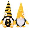 Good Luck Gnome Ornament Bee Day Themed Sunflower Decor Plush Doll Gnome Figurine Centerpiece Festive Bee Party Decoration