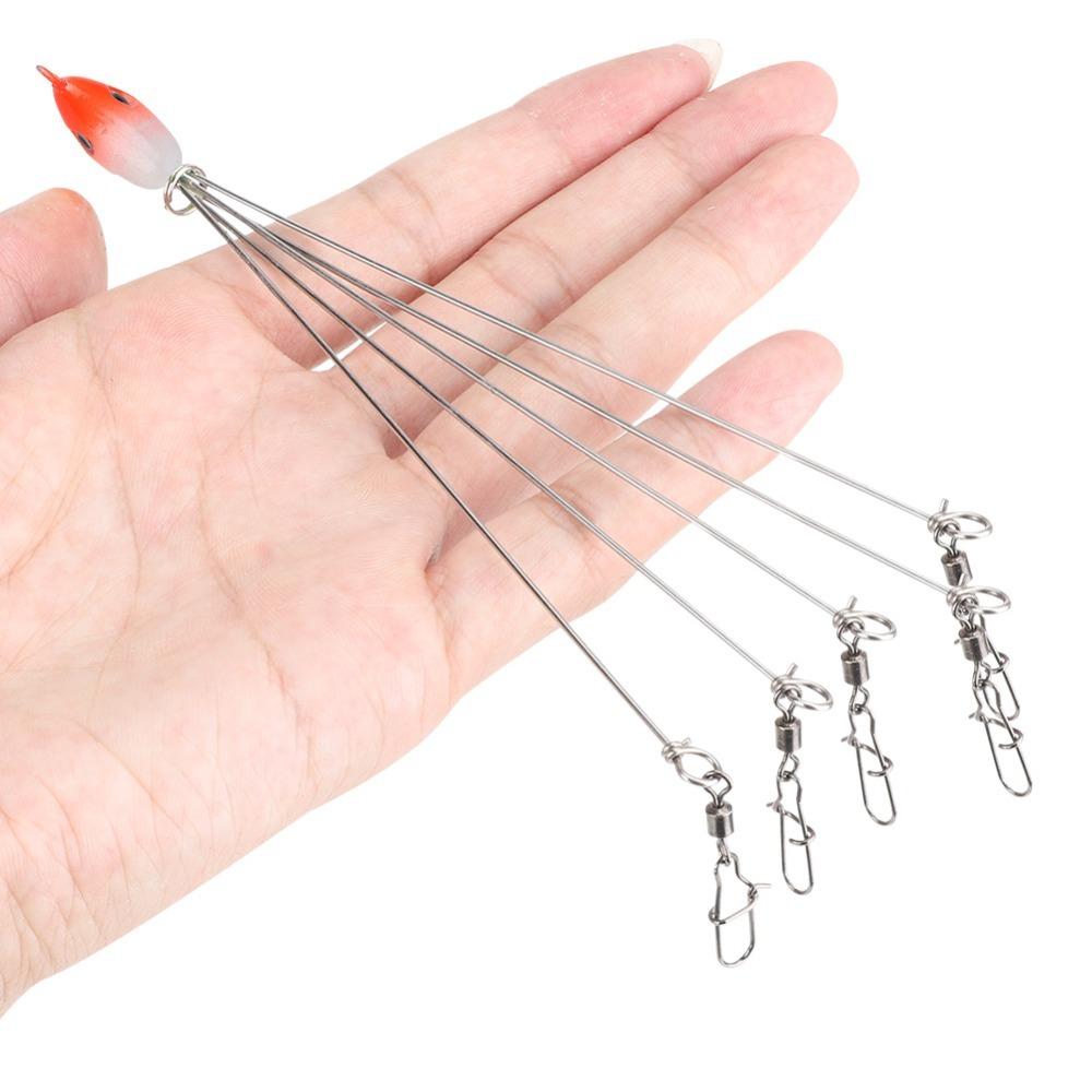 5PCS Stainless Steel Umbrella Fishing Lures 5 Arms Umbrella Rig Fishing Lure  Trout Perch Walleye