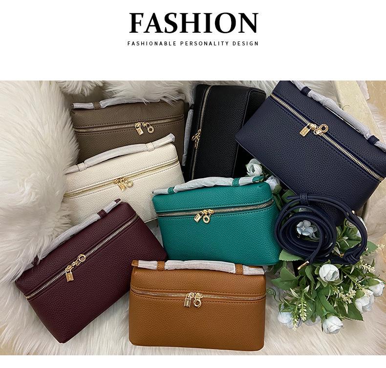 Итальянская L19 Кожа коровы с зернистой личи фактурой Сумка кроссбоди для ланча и Сумка