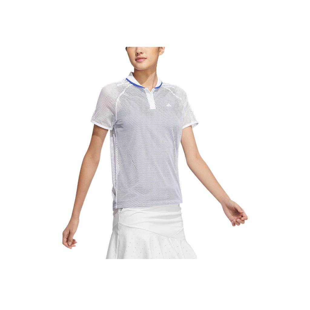 Adidas Однотонные женские поло с коротким рукавом, синие HT0000