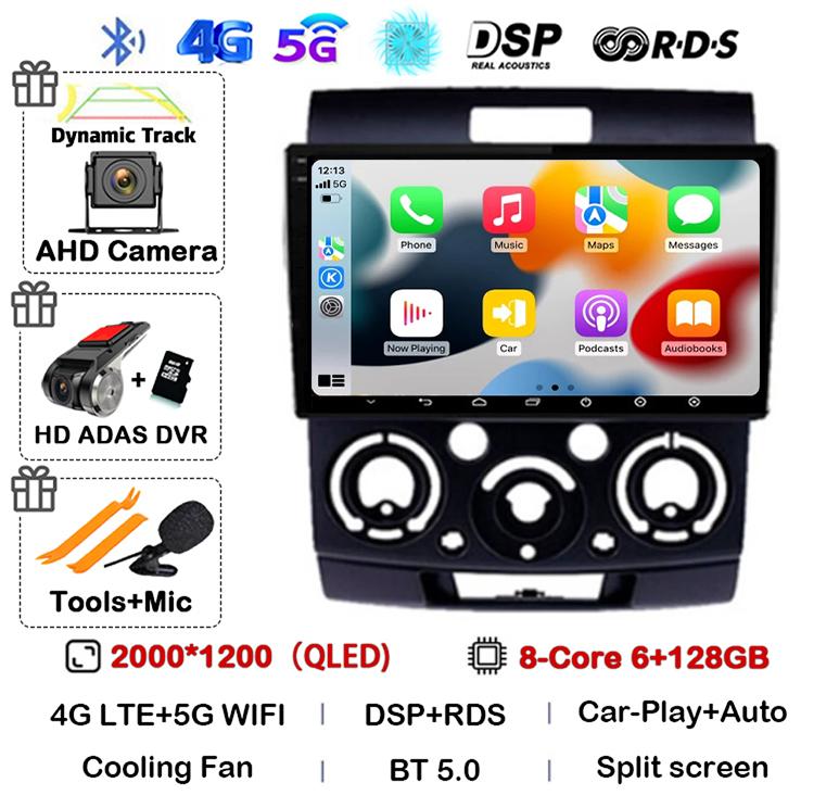 Android 14 автомобильный радиоприемник стерео для Ford Everest Ranger Mazda BT50 BT-50 2006 2007 2008 2009 2010 2011 мультимедийный проигрыватель головное устройство