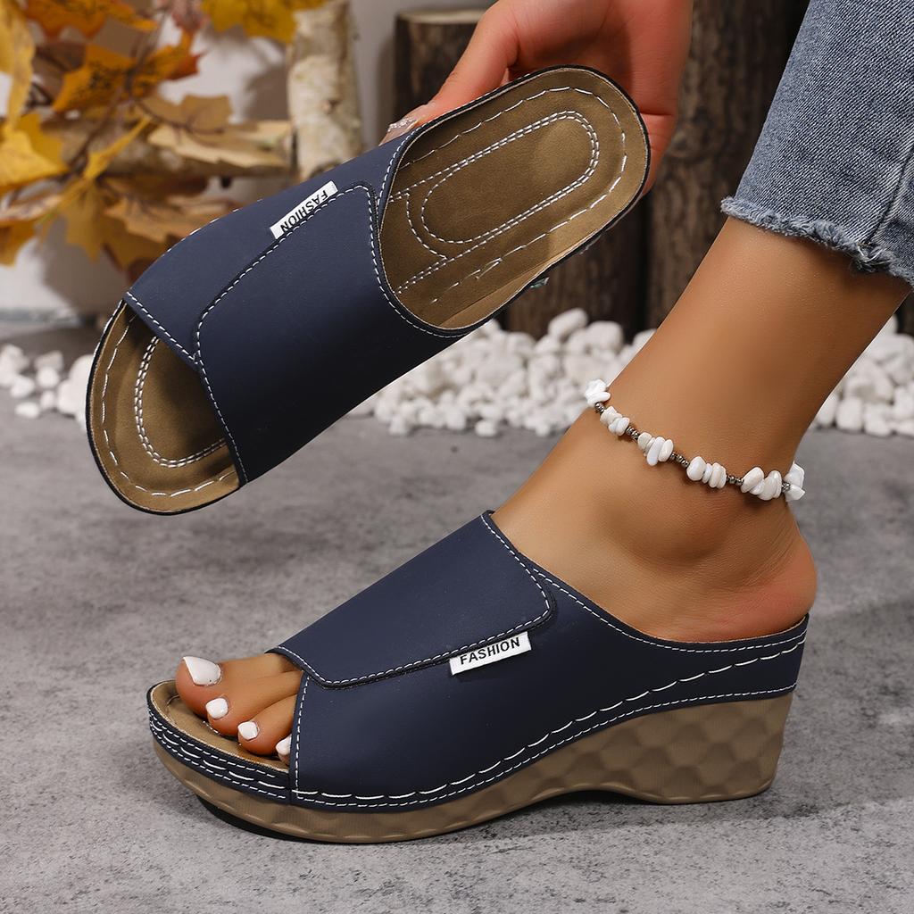 Модные женские шлепанцы на платформе, летние повседневные модные шлепанцы, уличные роскошные сандалии, легкие туфли на танкетке для женщин, zapatos de mujer