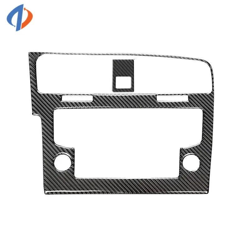For Volkswagen Golf 7 VW Gti Mk7 2014- Car Accessories Interior Sticker Real Carbon Fiber Center Console GPS Navigation