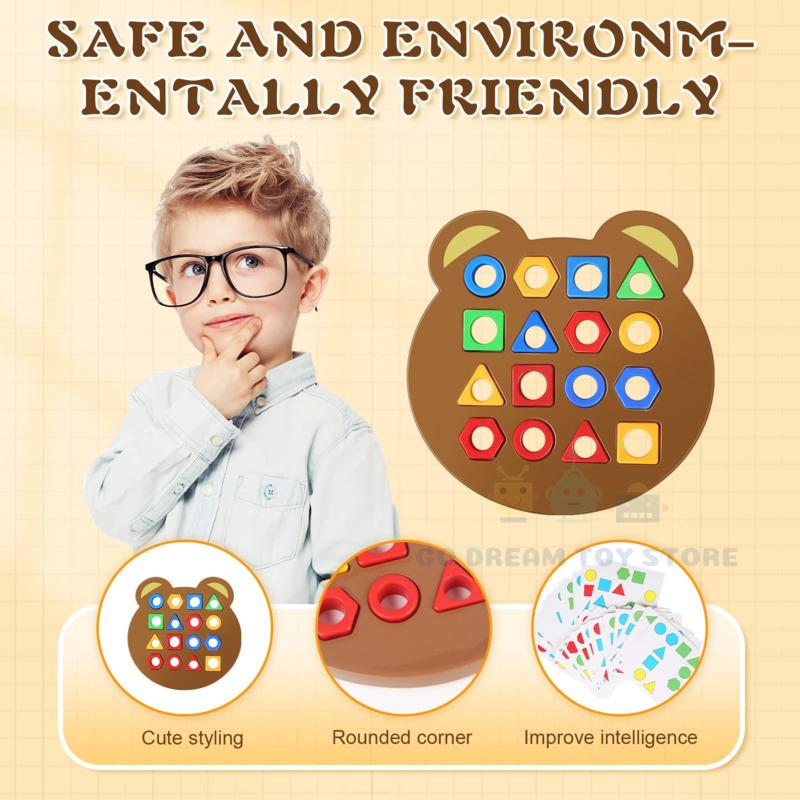 DIY геометрическая форма, соответствующая цвету 3D головоломка, детская обучающая Монтессори, обучающая интерактивная боевая игра, игрушки для детей, подарок