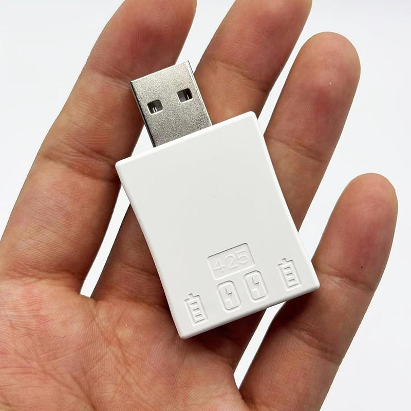Перезаряжаемые светящиеся в темноте батарейки Lir425 с USB-зарядным устройством, 300 циклов заряда, быстрая зарядка, портативные, для использования на ночной рыбалке