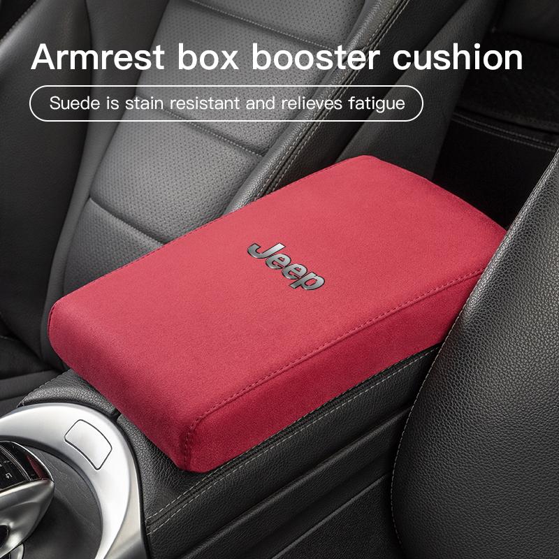 Car Interior Armrest Box Mat Center Console Accessories For Jeep Grand Cherokee Wrangler JK Gladiator Compass Renegade Patriot AJU1