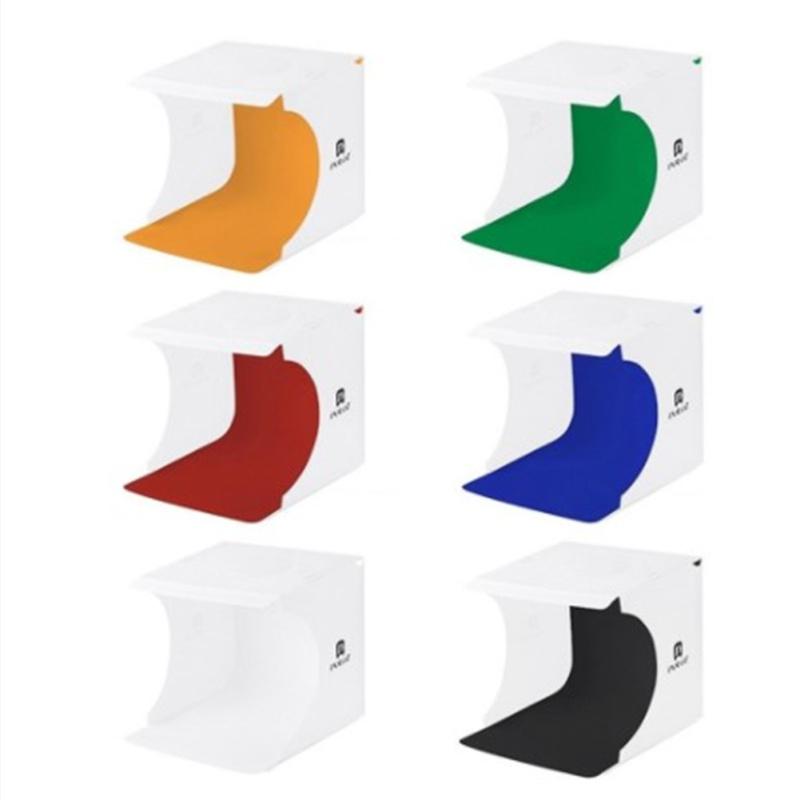 4GL PULUZ 24 см PU5022, 2 предмета, светодиодная коробка для фотостудии, светодиодный световой короб для фотосъемки, 6-цветные фоны