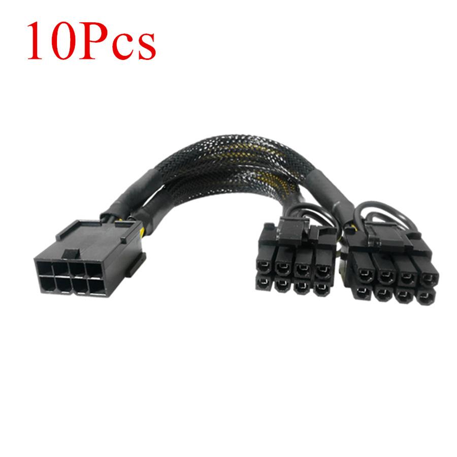 10 шт. 22 см GPU PCIE 8-контактный гнездовой на двойной 2x 8 (6 + 2) Пин Папа Адаптер питания PCI Express Плетеный Y-образный разветвитель Удлинительный кабель