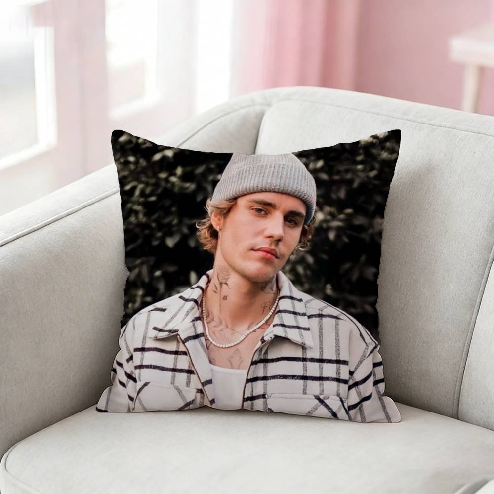 Singer cool JJustin Bieber Pillow Case Cushion Cover Throw Pillow Case For Car Sofa