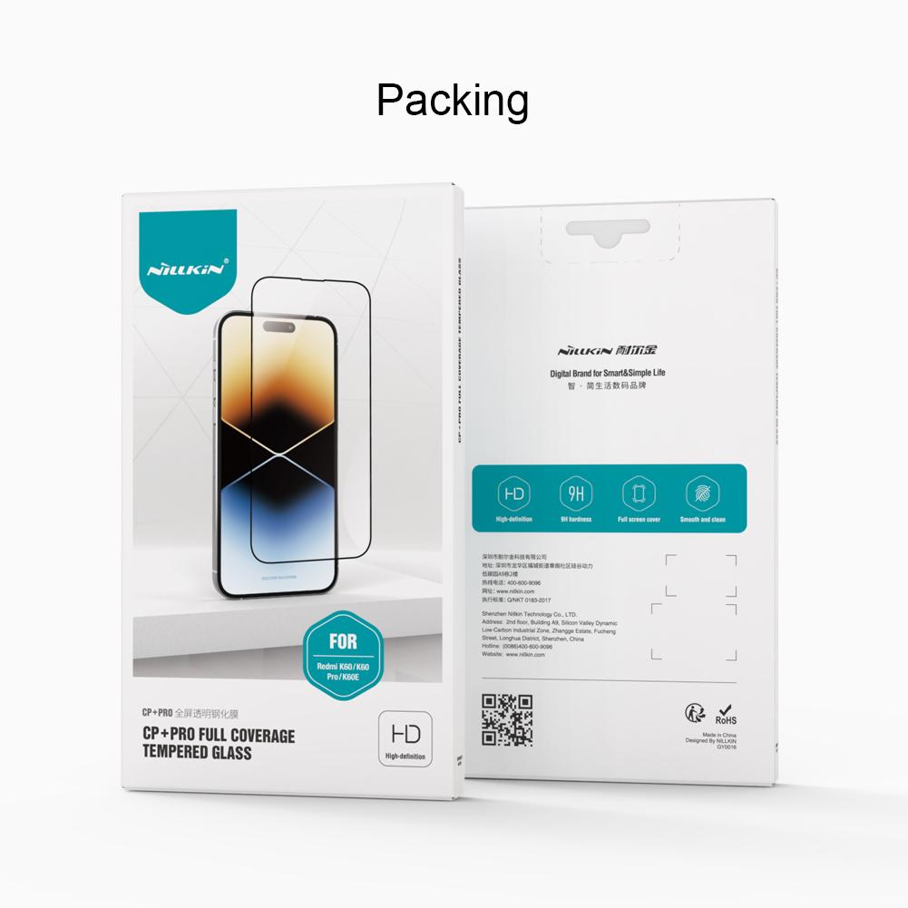 For Redmi K50 K60 Pro Glass Nillkin CP+Pro Screen Protector Tempered Glass for Xiaomi Redmi K40S K50 K60E