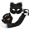 Подушка для лица лисы, искусственная подушка для лица лисы с перчатками-хвостами, маскарадный костюм для Хэллоуина, аксессуар для девочек