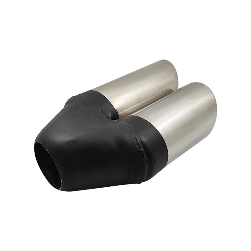 Double Straight Slant Stainless Steel Exhaust Muffler Tailpipe Decoration
