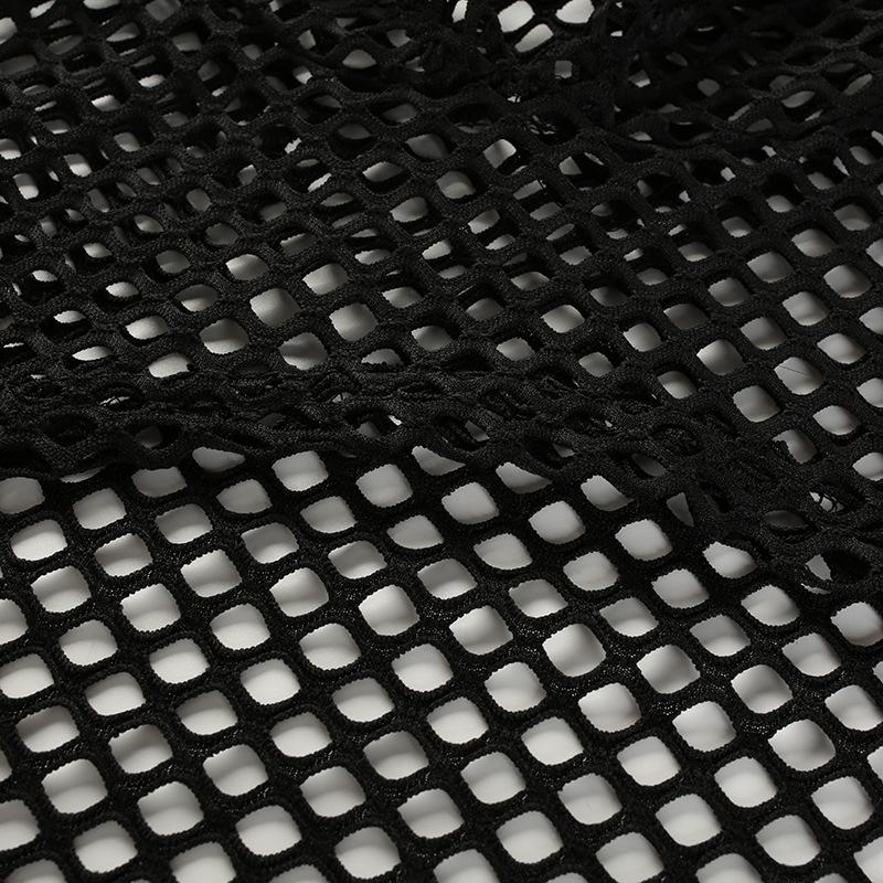 Женская мода сексуальный сетчатый ажурный короткий сетчатый халат с капюшоном