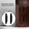 2 Pack Aluminum Alloy Door Pull Handle Black 7.9 Inch Long Sliding Door Handle 180mm Hole Center Barn Door Handles Closet
