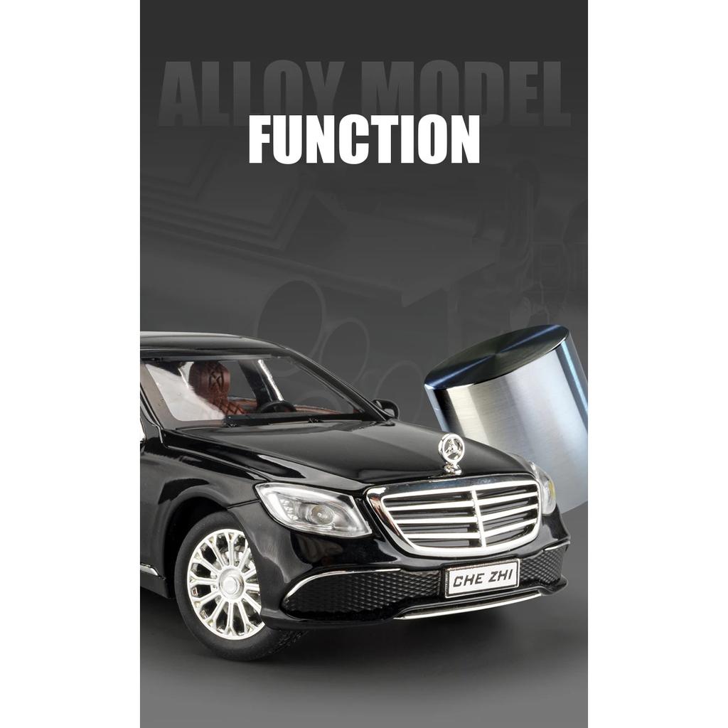 1/24 BENZ E300L E-Class Starlight Headliner Alloy Модель автомобиля из литого металла Игрушечные машинки Звук Свет Коллекция для детей Подарки