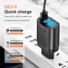 Вилка ЕС USB Зарядное устройство 3А Quik Charge 3.0 Зарядное устройство для мобильного телефона для iPhone 14 Samsung Xiaomi 4 порта 48 Вт Быстрые настенные зарядные устройства
