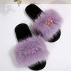 Fashion Women Summer Casual Fluffy Slippers with Fur Flat Non-Slip Slippers Furry Large Size Shoes Fur Slides Women Zapatos De Mujer