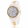 Women Silicone Roman Literally Fake 3-eyed Lady Chain Watch Fashion Wristwatch