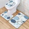 Текстурированный туалетный трехсекционный напольный коврик, ванный трехсекционный ковер, придверный коврик