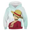 Autumn New One Piece Printed Children Pullover Anime Hot-blooded Cartoon Adventure Versatile Hooded Sweatshirt For Men and Women