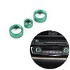 Green AC Control Radio Volume Knob Ring Covers For BMW 2 Series F22 F23 2014-19