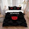 Custom Name Transformative Force Bedding 3 Piece Set HD Print Duvet Cover Pillowcases for Teens Adult Bedroom Decoration