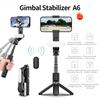 New Handheld Gimbal Stabilizer 1 Axis with Selfie Stick Tripod Bracket 3 Modes Wireless Bluetooth Remote Control for IPhone Android Smartphones