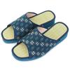Takeharu Tatami Made In Tatami Indigo Pattern Size 3L Men's Sandals, Japan, Slippers, Dyed/Well (520),