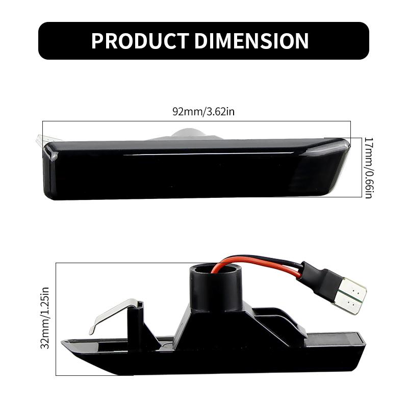 2PCS Canbus LED Dynamic Turn Signal Light For BMW X5 E53 3 Series E36 Side Marker Flasher Flowing Water Blinker Flashing LightTurn Signal 2