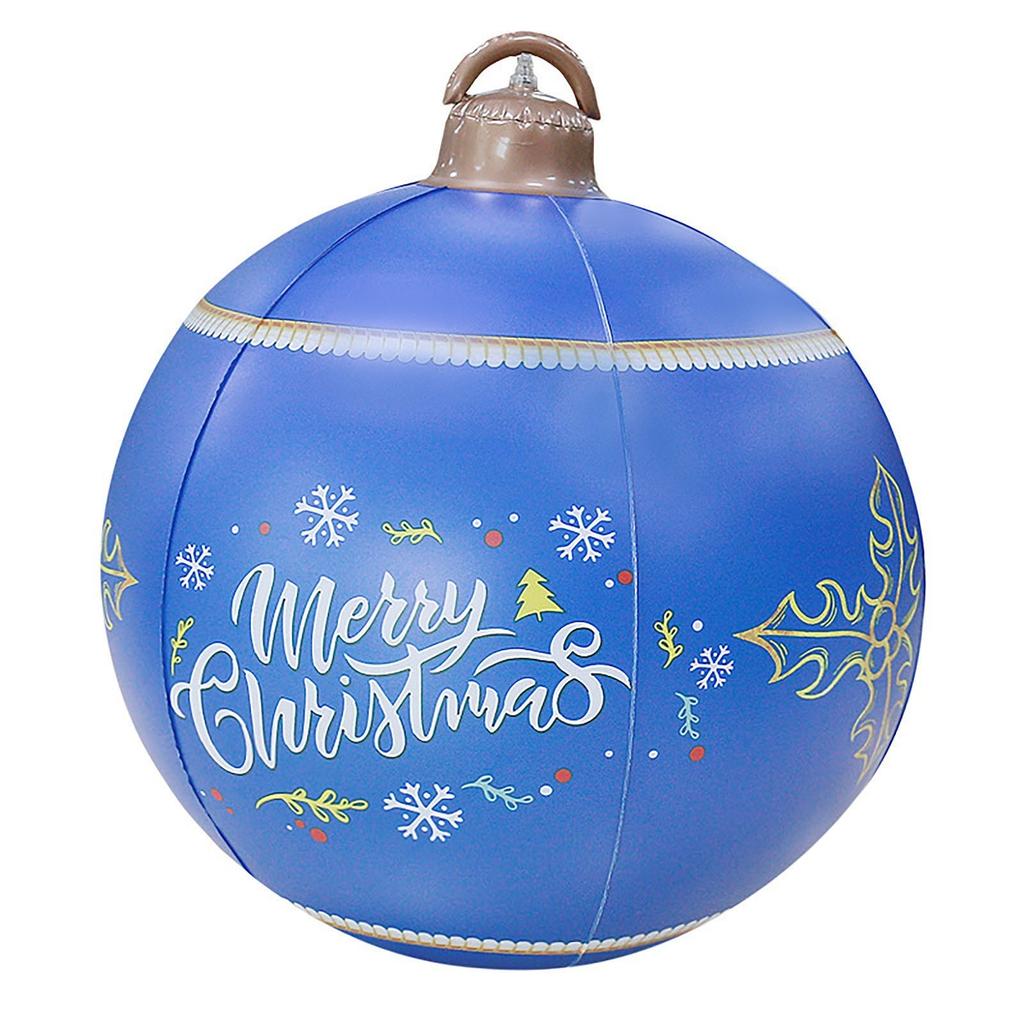 Рождественский Декор Шар 24-дюймовый Декоративный Шар Открытый Рождественский ПВХ Надувной Украшенный Шар Для Рождественской Вечеринки Крытый Открытый Двор Садовые Украшения