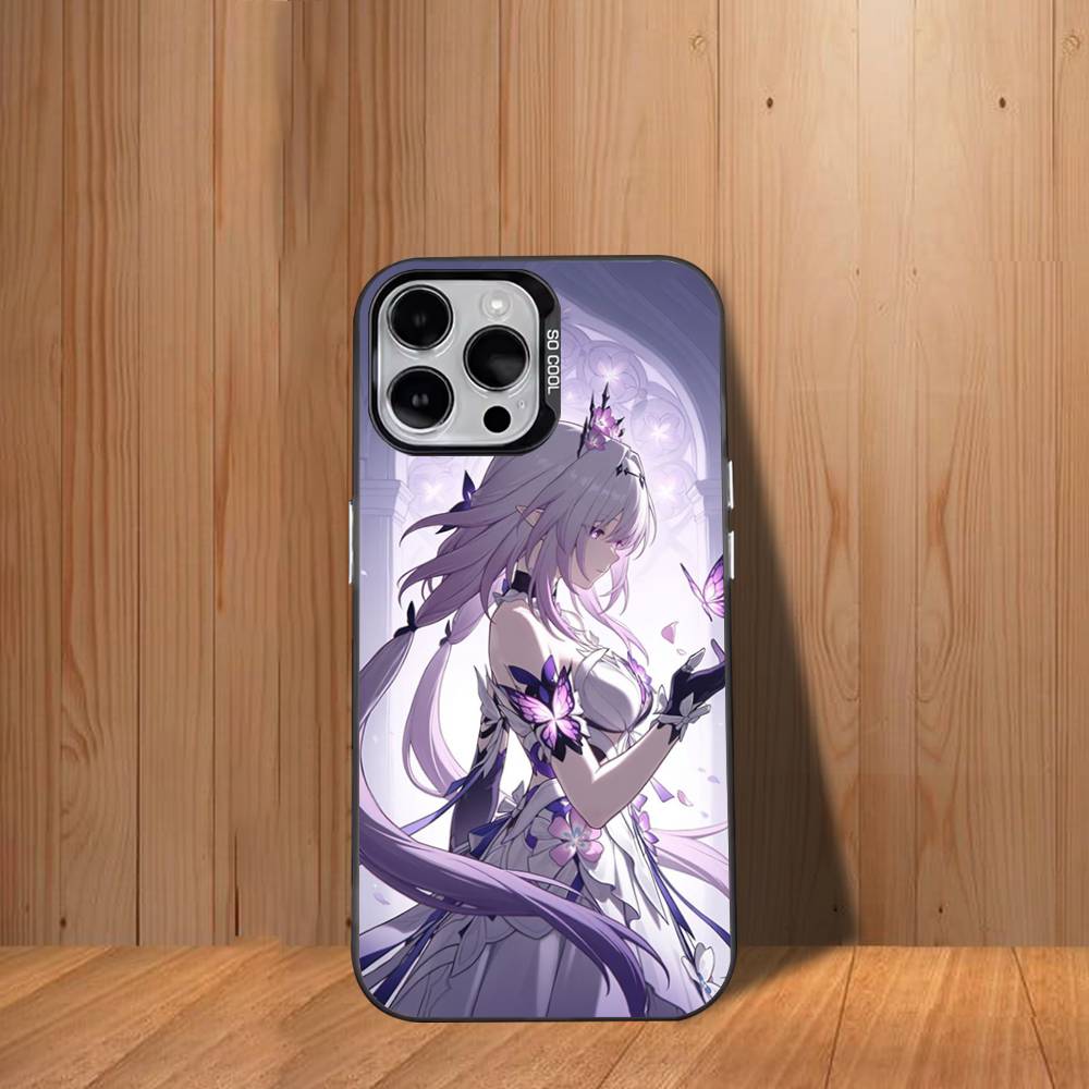 Acheron H-Honkai StarS Rail Phone Case For iPhone 17,16,15,14,13,12,11,Mini,Pro,SE,MAX White Matte Shockproof Cover