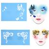 7styles/set Reusable Face Paint Stencil Body Painting Template Flower Butterfly Facial Design Face Paint Stencil