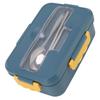 Bento Box Thermal Bento Lunch Box with Spoon and Chopsticks for Adults Kids Students(Elegant Blue