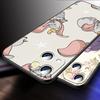 Cute Dumbo Cartoon For iPhone 15 14 13 12 11 XS XR X 8 7 SE Pro Max Plus Mini Black Cover Phone Case