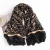 WTEMPO Retro Elegant Leopard Printed Scarves Women's Autumn Winter Casual Versatile Scarf Shawls Cold-proof Windproof Warm Outdoor Scarves