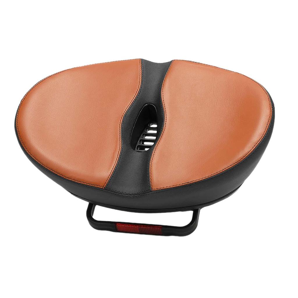 Wide Soft Bicycle Saddle Comfort Cushion Waterproof PU Material Shock Absorbing Pad for Mountain Road and Electric Bikes