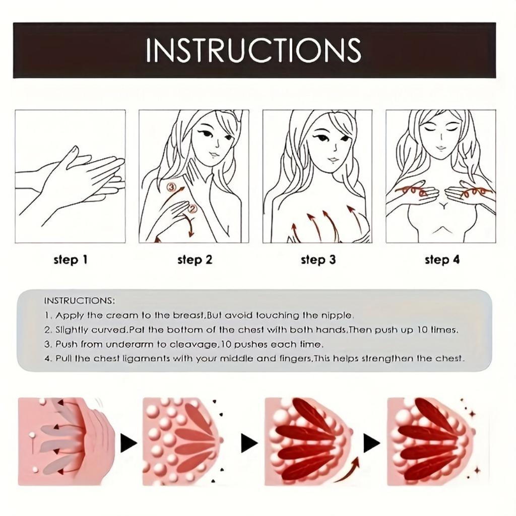 Масло для увеличения груди - натуральное укрепление для более полной, упругой и молодой груди - Массаж для увеличения груди