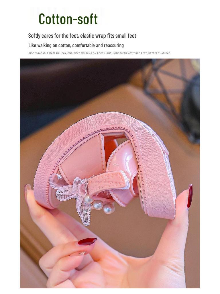 2024 Girls' Velcro Princess Sandals - Soft Sole, Bowknot Design, Available In Small, Medium, Large for Kids