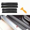4Pcs 4D Carbon Fiber Авто Наклейки на пороги автомобиля против царапин Защитная крышка